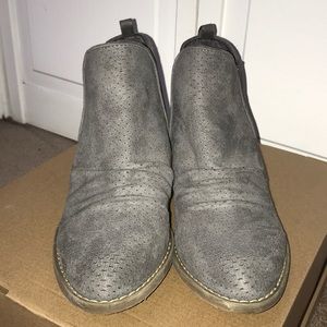 grey heeled booties